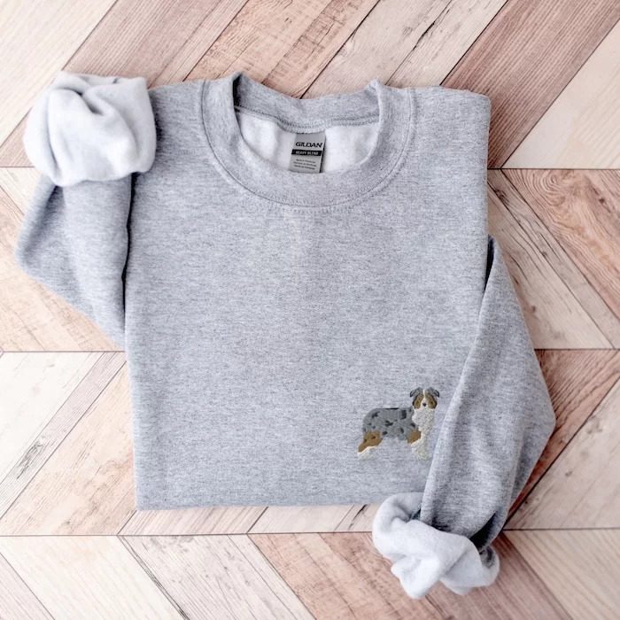 Aussie Dog Embroidered Sweatshirt