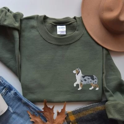 Australian Shepherd Sweatshirt Embroidered