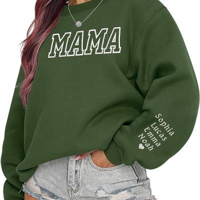 Cools Love Personalized Embroidered Mama Sweatshirt