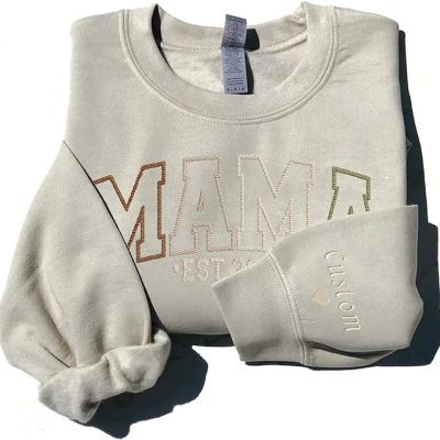 Cools Love Personalized Embroidered Mama Sweatshirts For Women