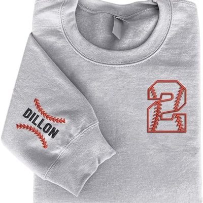 Custom Baseball Mama Embroidered Sweatshirt