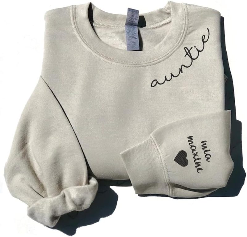 Custom Embroidered Auntie Sweatshirt