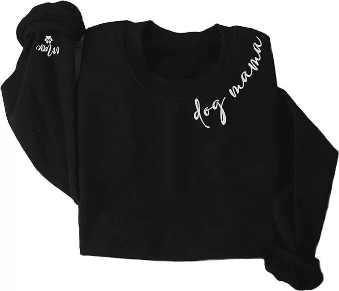 Custom Embroidered Dog Mama Sweatshirt