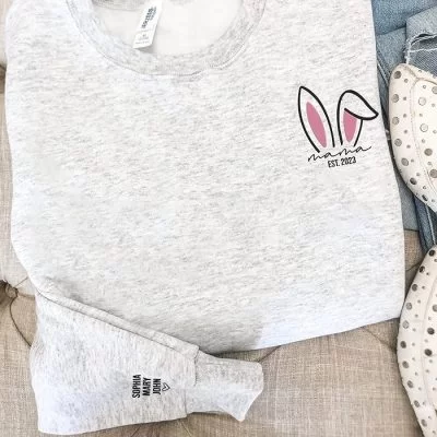 Custom Nickname Mama And Grandkids Name Embroidered