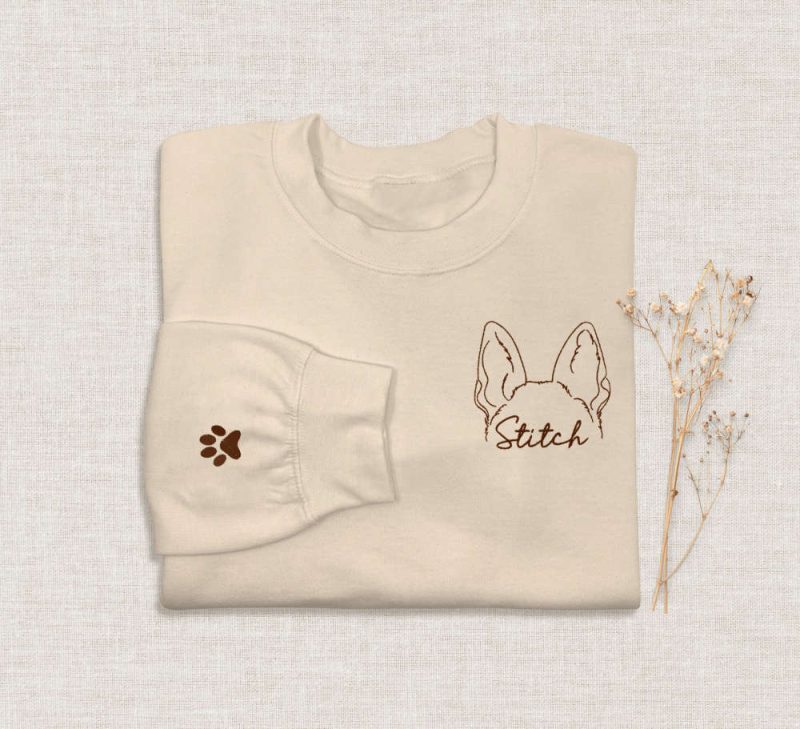 Custom Embroidered German Shepherd Sweatshirt