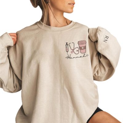 Custom Embroidered Nurse Sweatshirts For Women