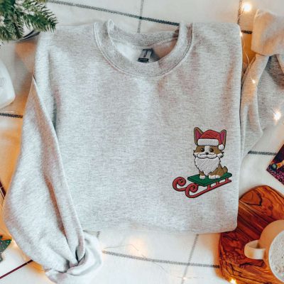 Dog Christmas Sweatshirt Embroidered Xmas Sweater For Dog Lovers