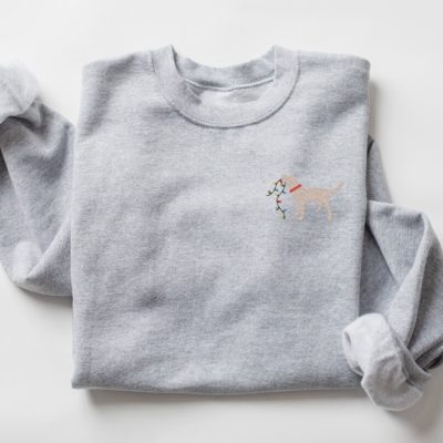 Dog Embroidered Sweatshirt