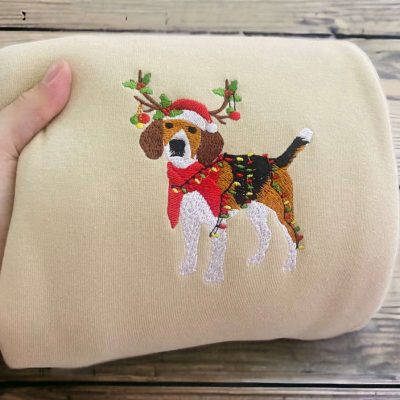 Beagle Reindeer Santa Dog Sweatshirt For Family