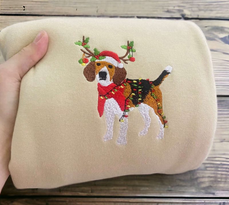 Beagle Reindeer Santa Dog Sweatshirt For Family