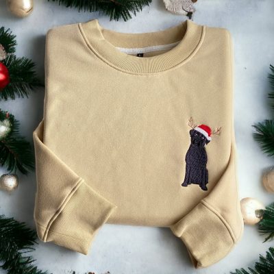 Black Lab Labrador Sweater For Christmas