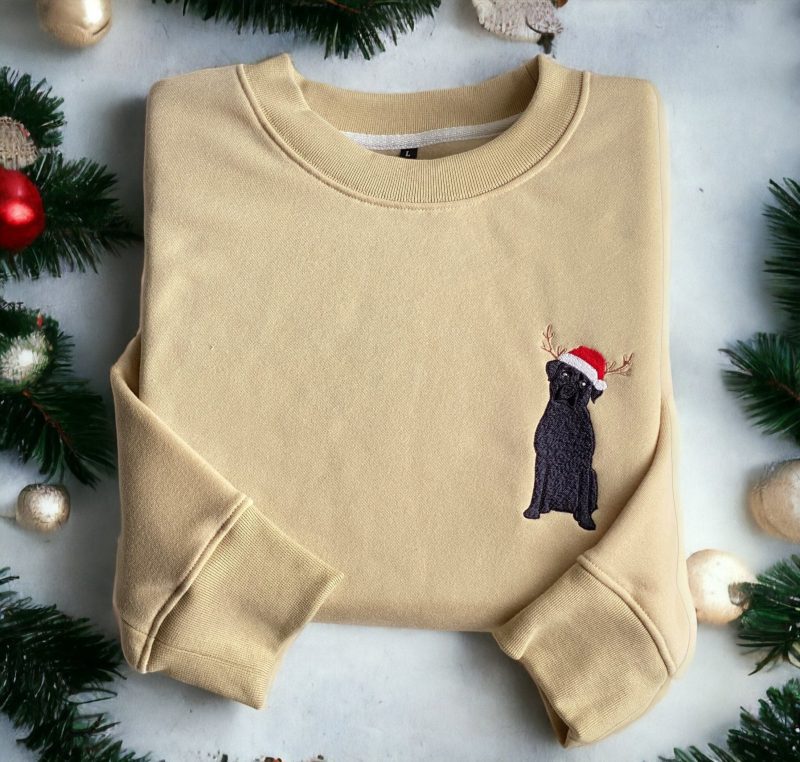 Black Lab Labrador Sweater For Christmas