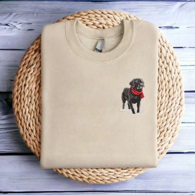 Black Labrador Retriever Dog Sweatshirt For Family