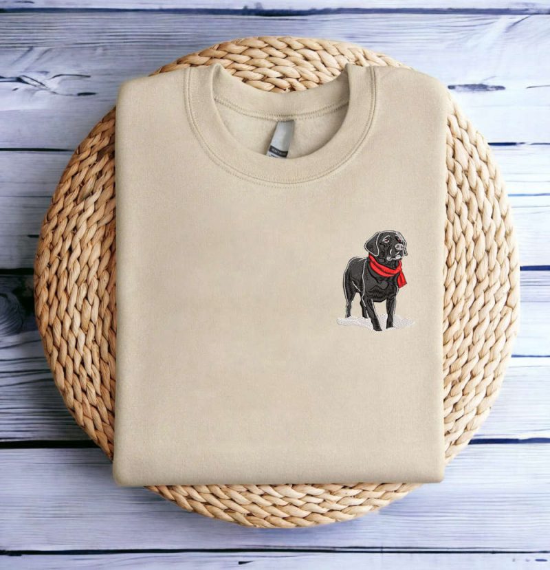 Black Labrador Retriever Dog Sweatshirt For Family