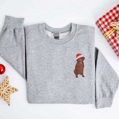 Chocolate Labrador Retriever Sweatshirt For Family