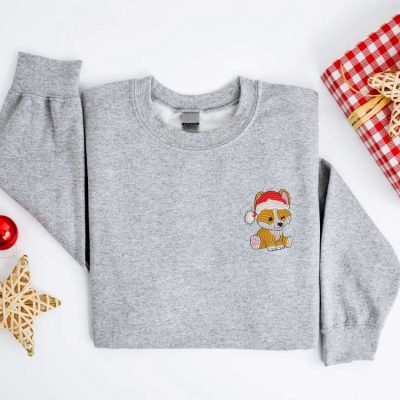 Corgi Santa Dog Sweater For Family