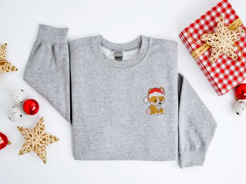 Corgi Santa Dog Sweater For Family