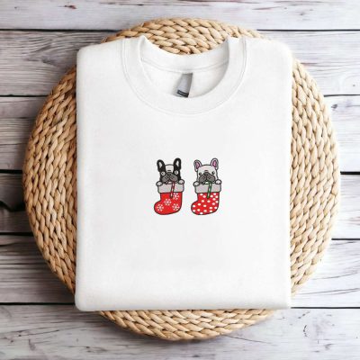 French Bulldog Christmas Sweatshirt For Family