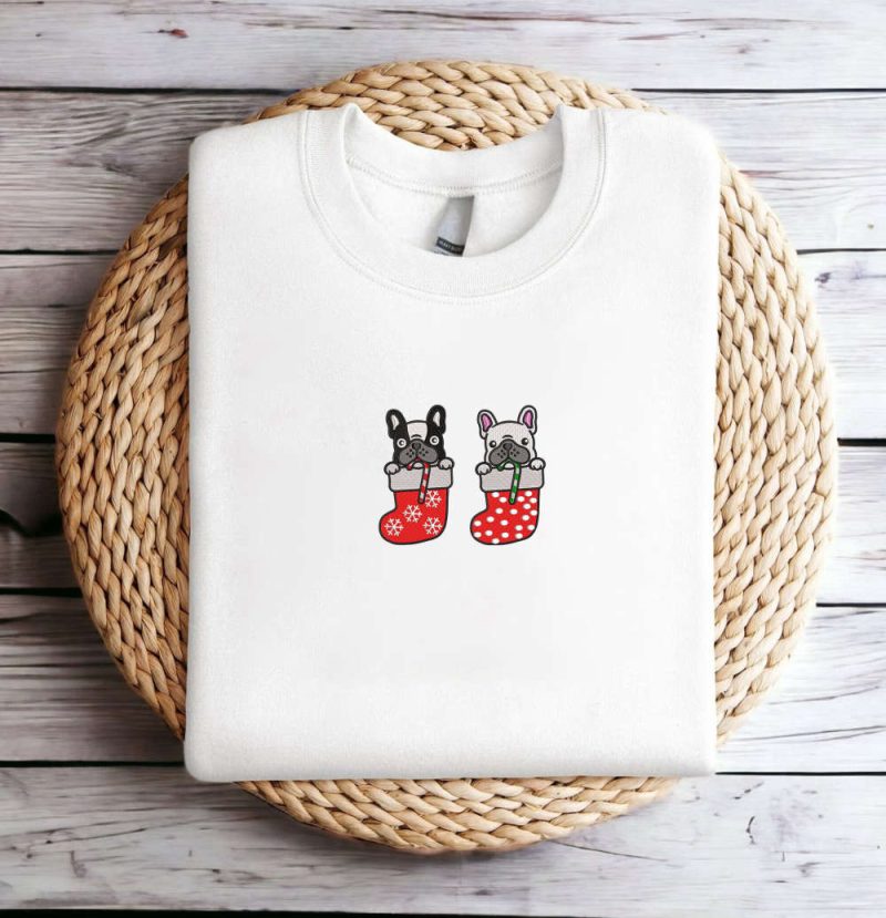 French Bulldog Christmas Sweatshirt For Family