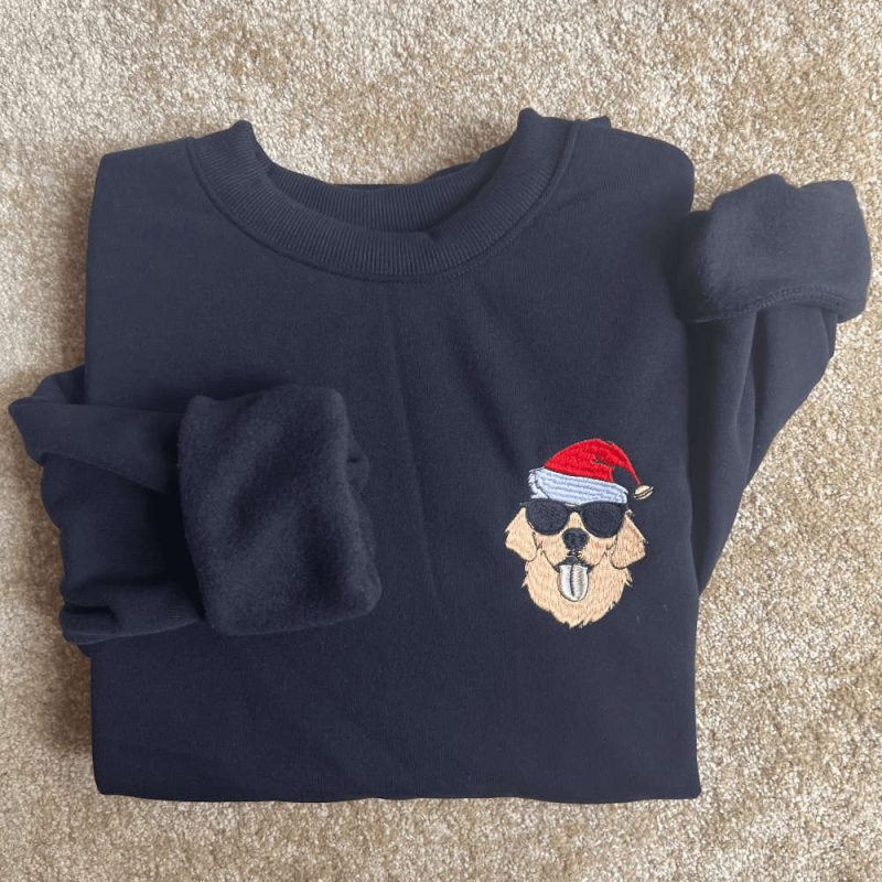 Golden Dog Christmas Sweatshirt For Family