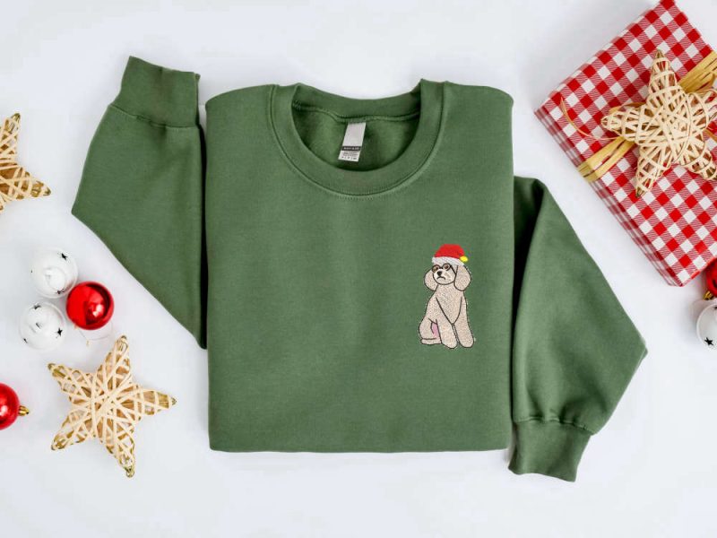 Poodle Santa Dog Christmas Sweater For Family