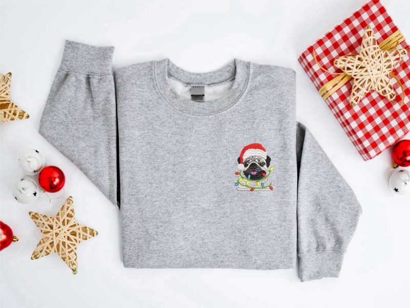 Pug Dog Christmas Sweater Shirt