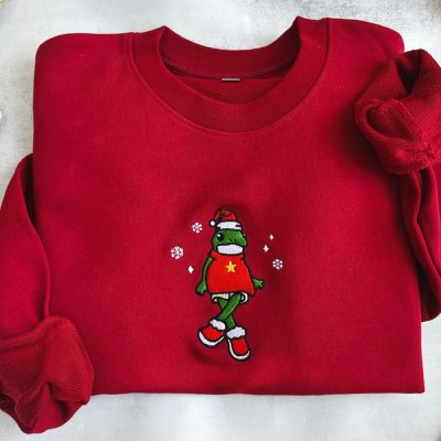 Embroidered Christmas Frog Sweatshirt