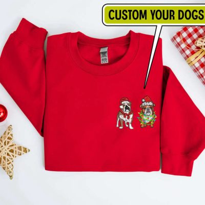 Personalize Dog Christmas Sweater For Family