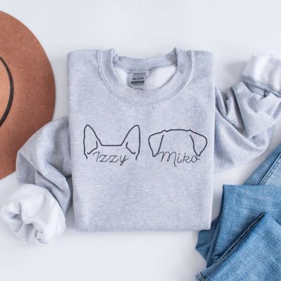 Embroidered Custom Dog Ears Sweatshirt