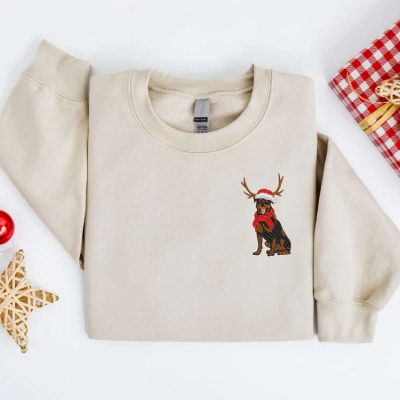 Embroidered Dog Sweatshirt