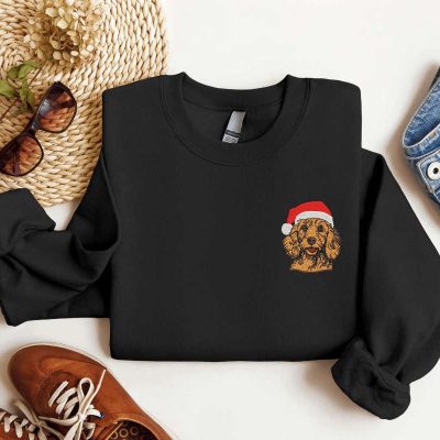 Embroidered Goldendoodle Dog Christmas Sweatshirt