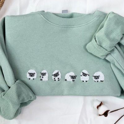 Embroidered Sheep Sweatshirt