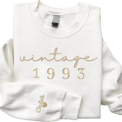 Givesmiles Custom Embroidered Vintage 1993 Sweatshirt And Hoodies