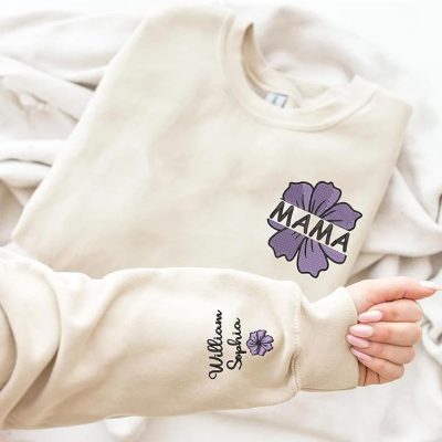 Custom Embroidered Sweatshirt For Mom