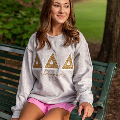 Glitter Greek Letter Crewneck Sweatshirt