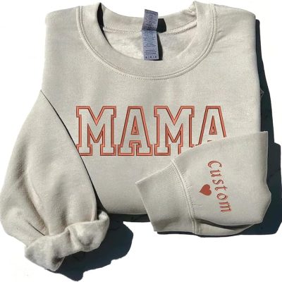 GodLover Custom Embroidered Mama Sweatshirt