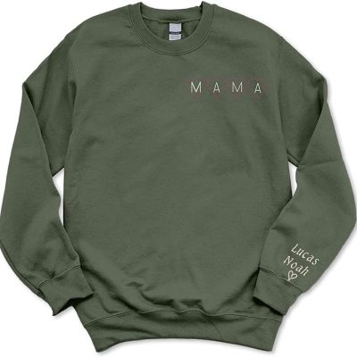 GodLover Custom Embroidered Mama Sweatshirts For Women