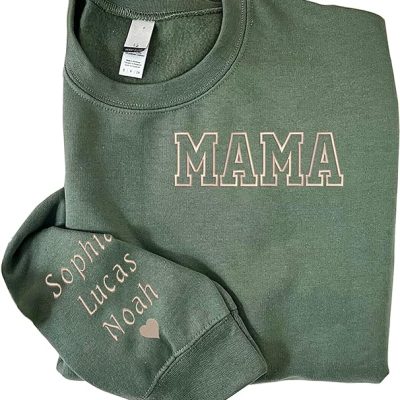 GodLover Custom Embroidered Mama Sweatshirts For Women