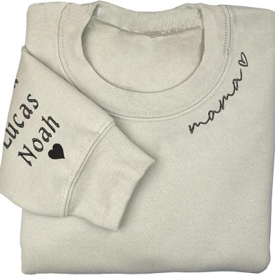 GodLover Personalized Embroidered Mama Sweatshirts For Women