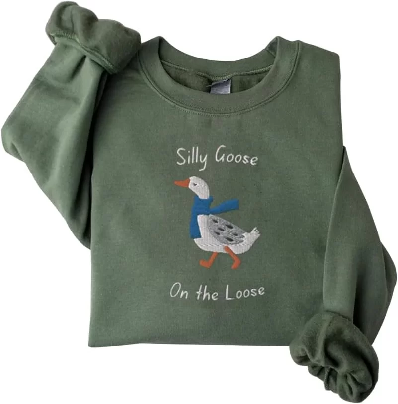 Goose Embroidered Sweatshirt