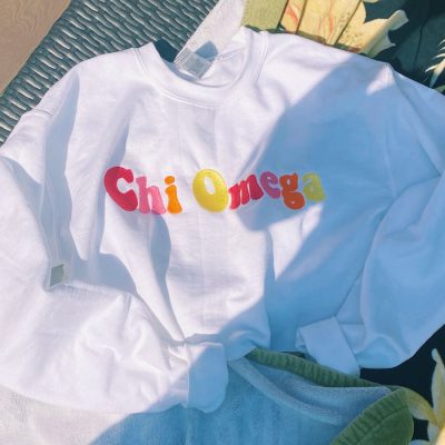 Groovy Embroidered Crewneck Sweatshirt