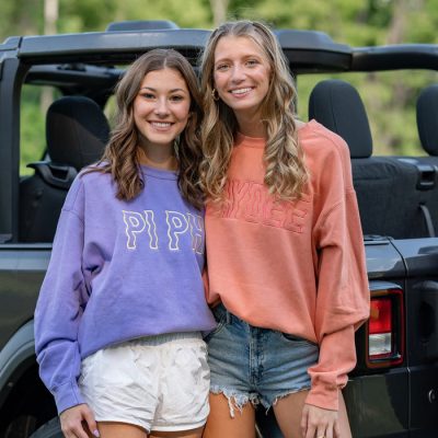 Groovy Wavy Embroidered Crewneck Sweatshirt