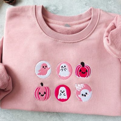 Halloween Cookies Boo Embroidered Sweatshirt