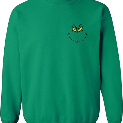 I Hate Christmas Funny Embroidered Green Pullover Sweatshirt Christmas For Women