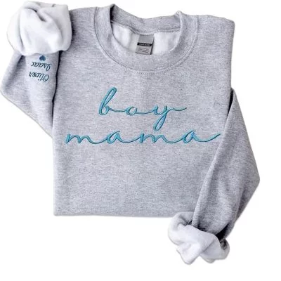 Love Signal Custom Embroidered Boymama Sweatshirt