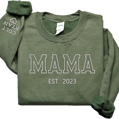 Mama Embroidered Crewneck Sweatshirt