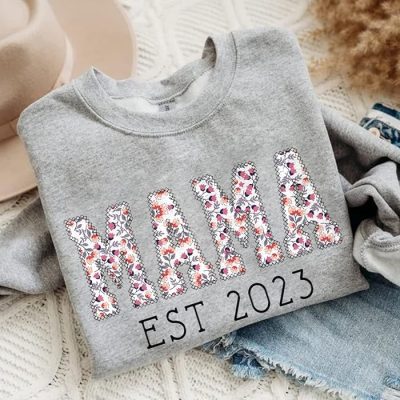 Mama EST Sweatshirt With Custom Pattern