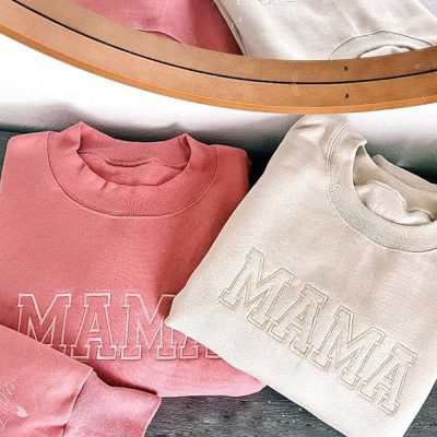 Personalized Mom Embroidered Sweatshirt For Mama