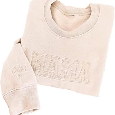 Mama Sweatshirt Embroidered Kids Name