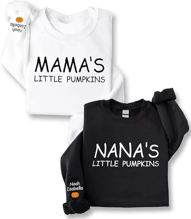 Mama's Little Pumpkins Embroidered Sweatshirt
